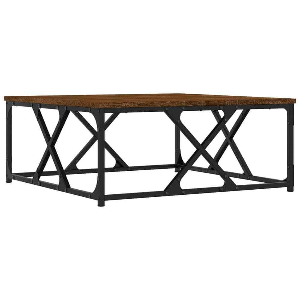 Vidaxl Konferenčný stolík hnedý dub 70x70x30 cm kompozitné drevo
